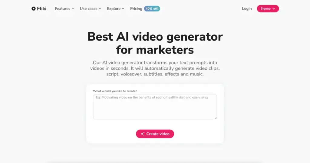 fliki video generator ai