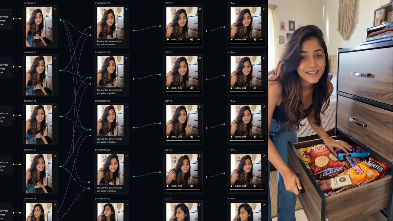 AI UGC ad generation in Shhots AI — turning a single product photo into a creator-style UGC video ad for TikTok, Reels and Facebook