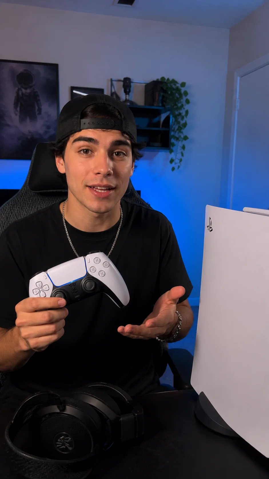 AI-generated UGC ad featuring a lifelike male creator holding a product, ready for TikTok and Instagram Reels