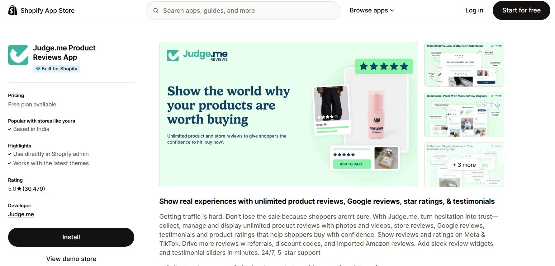 Judge.me Product Review App