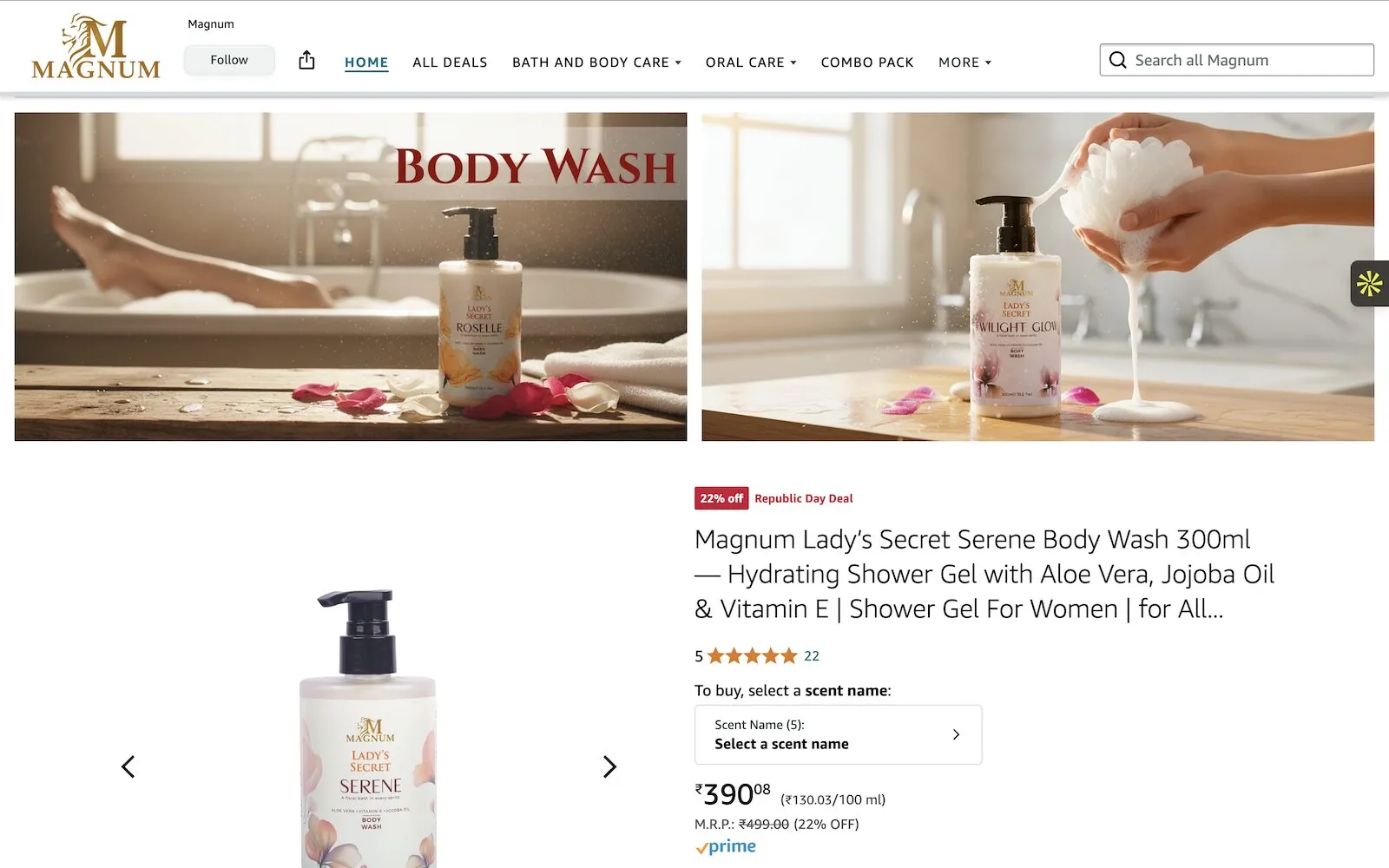 Magnum Listing on Amazon - Shhots AI Generated Images