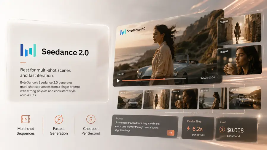 Seedance 2 model preview on Shhots AI — multi-shot AI video generation for fast creative iteration