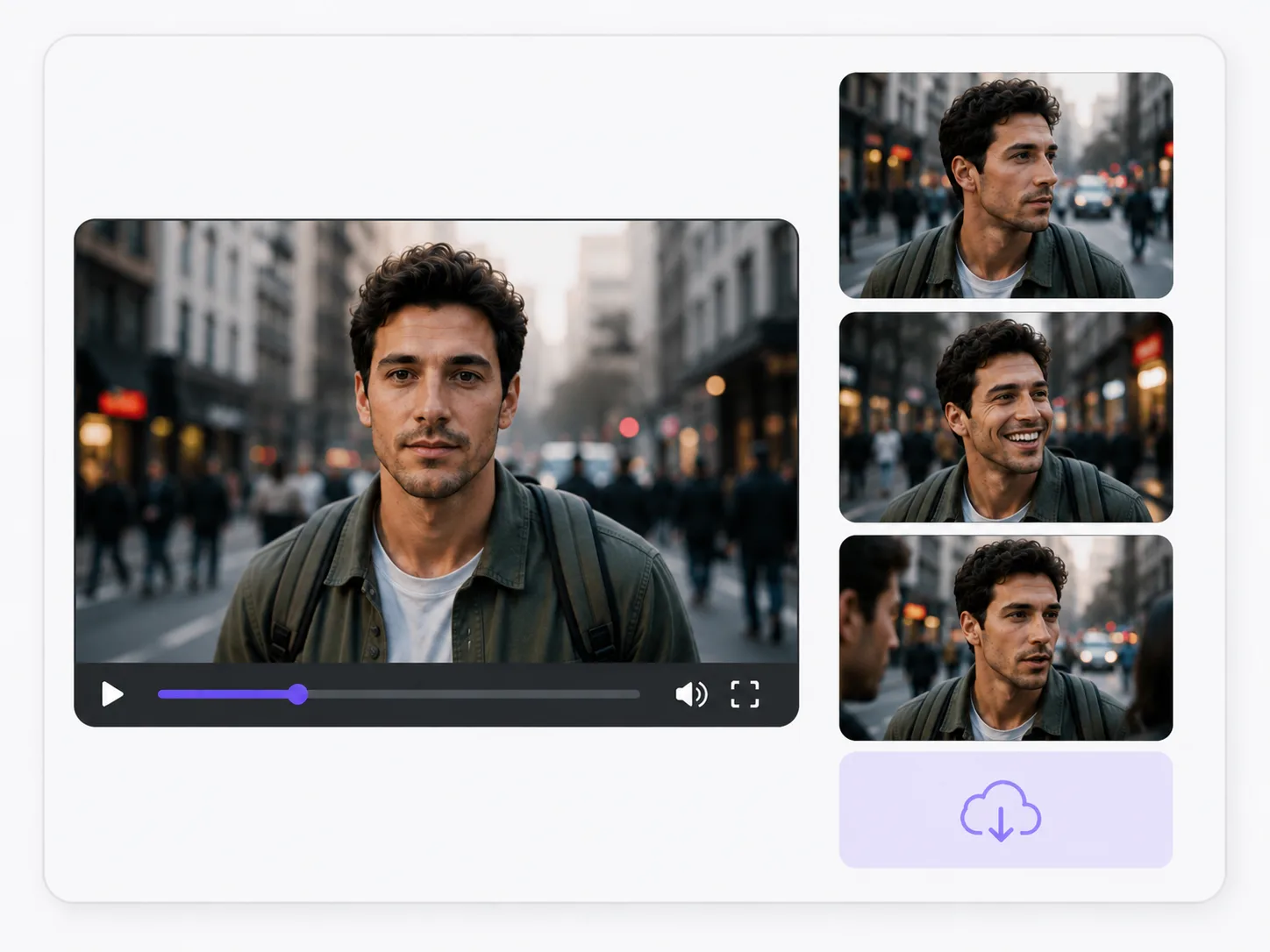 Final AI faceswapped video output from Shhots AI, ready for download as a clean MP4 clip.