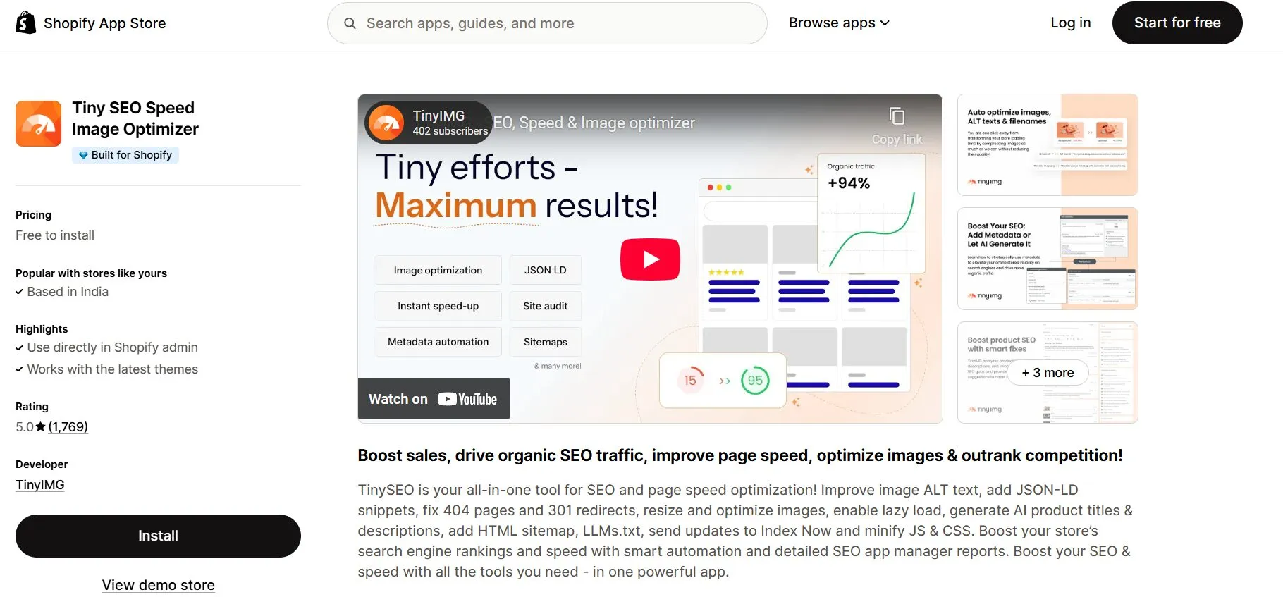Tiny SEO Speed Image Optimizer